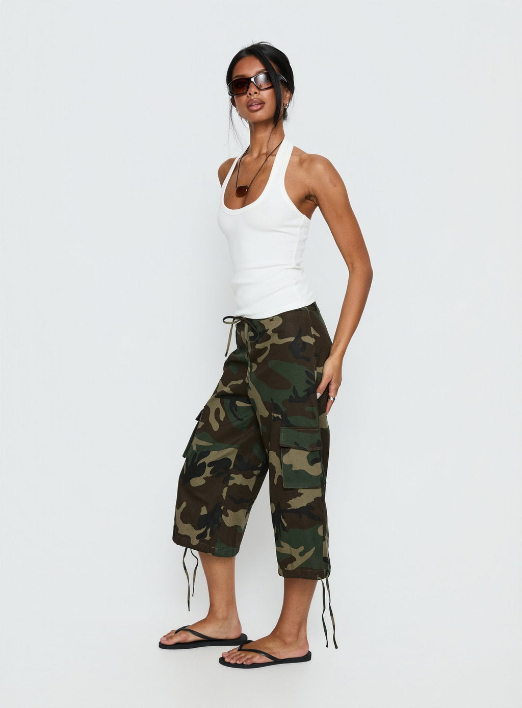 Vancer Longline Cargo Shorts Camo