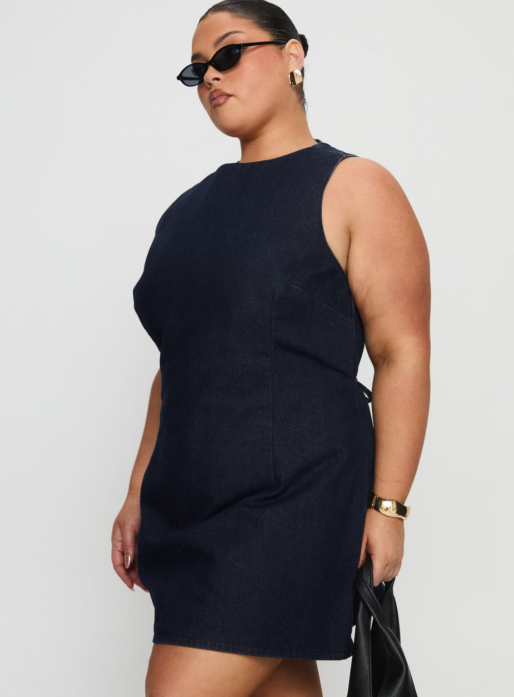 Ainsleigh Shift Denim Playsuit Dark Wash Curve