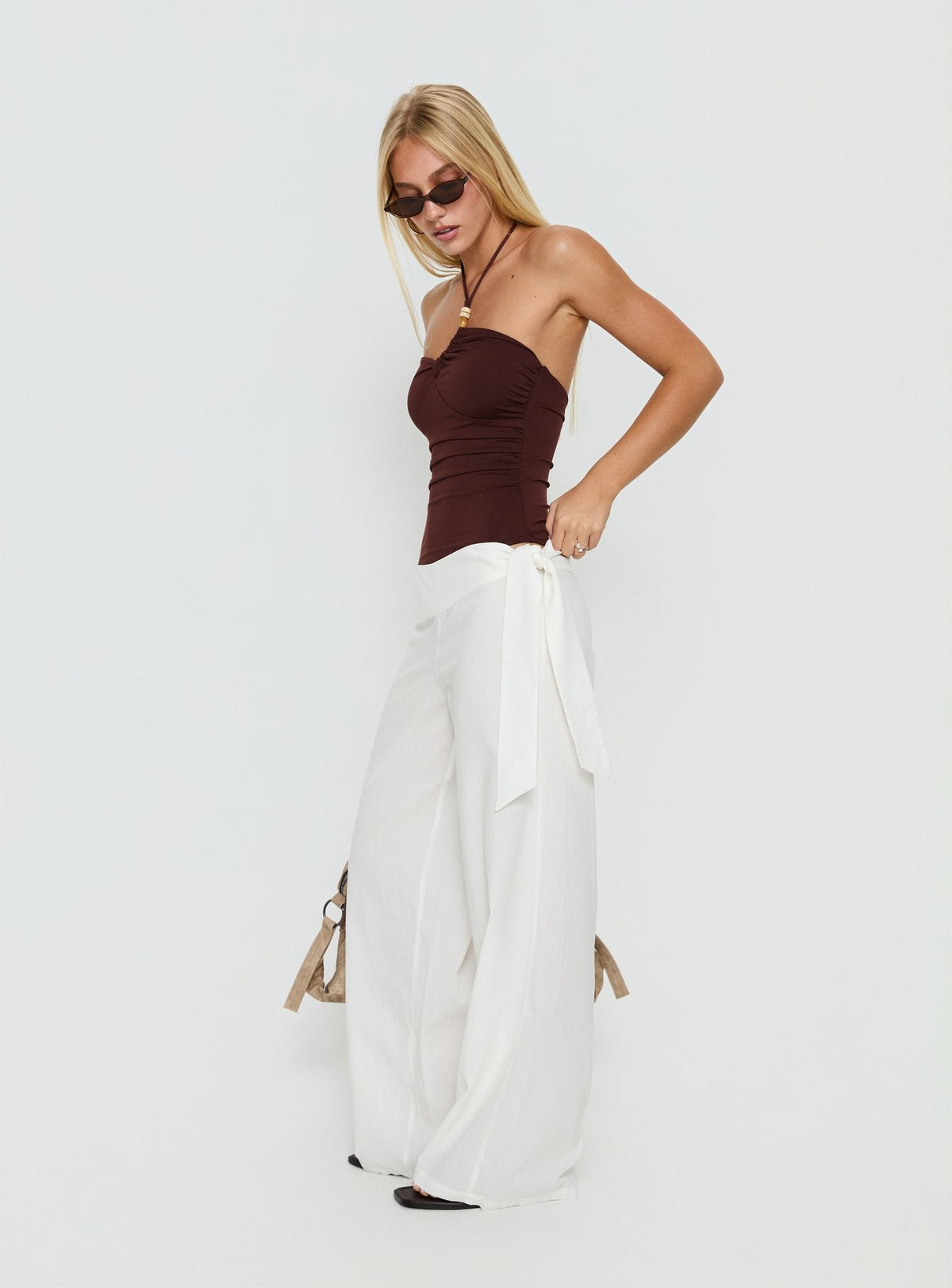 Wave Dancer Tie Pant White