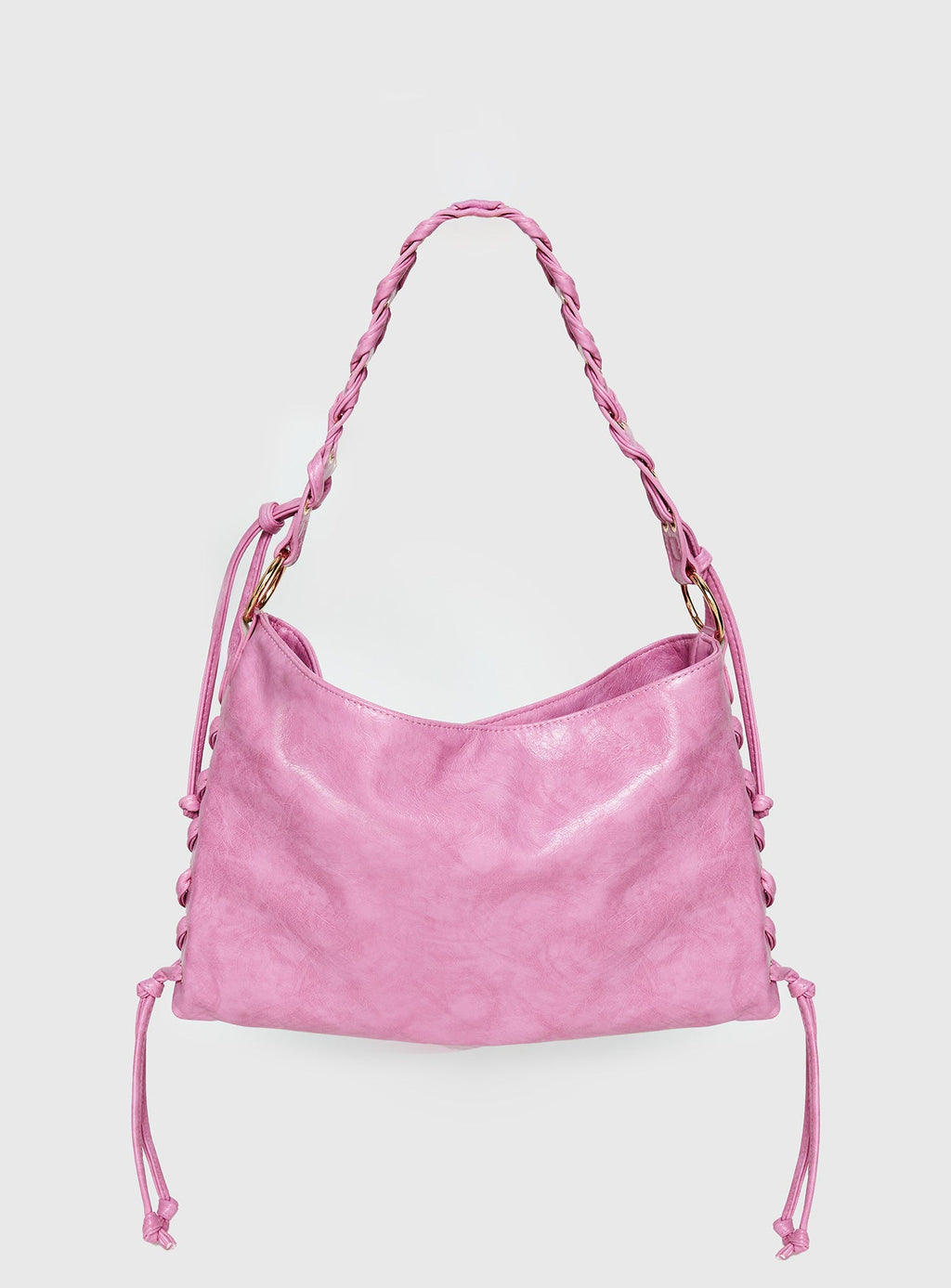 Amadea Tie Detail Shoulder Bag Pink