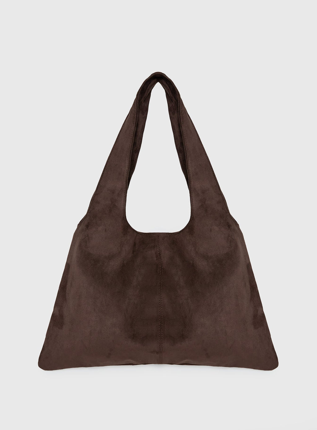 Tell The Truth Studded Faux Suede Bag Chocolate