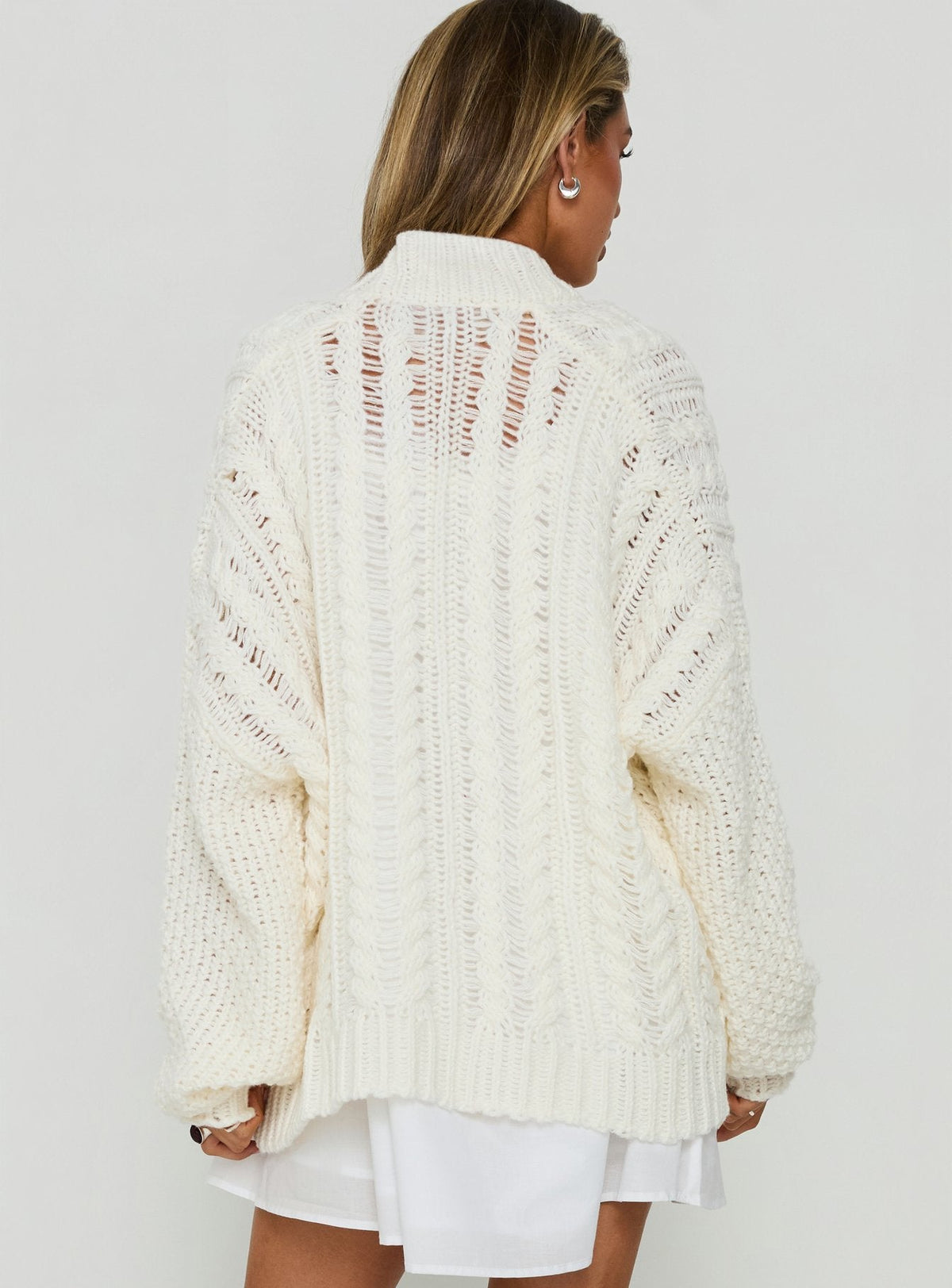 Abner Cable Cardigan Cream