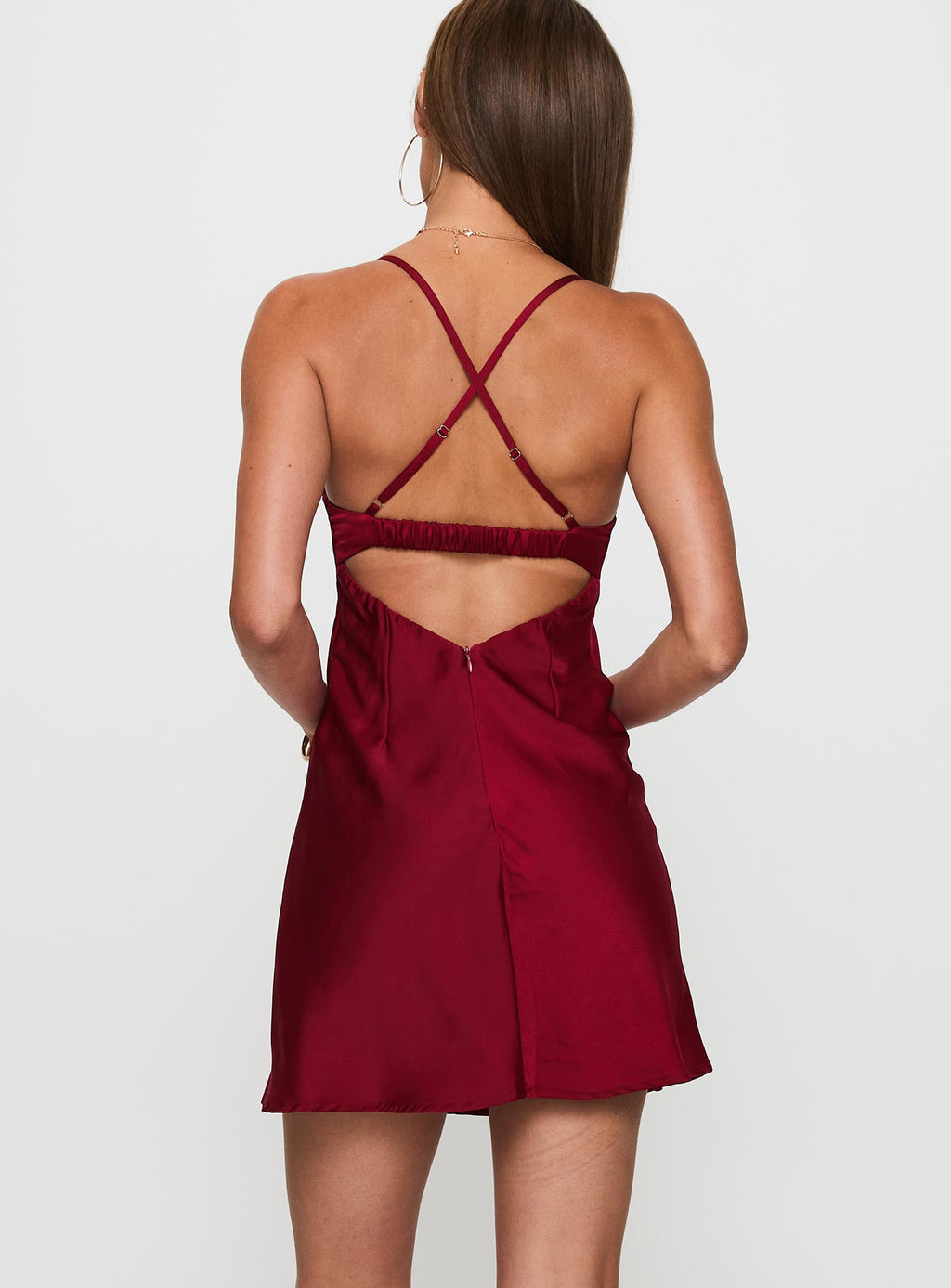 Glendon Mini Dress Burgundy