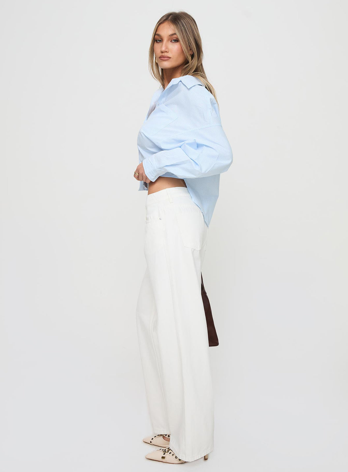 Ellanor Low Rise Straight Leg Jeans White