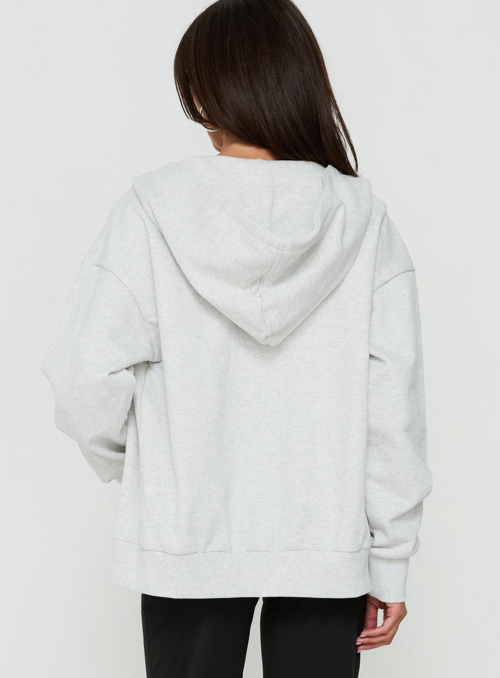 All Day Studded Oversized Hoodie Grey Marle