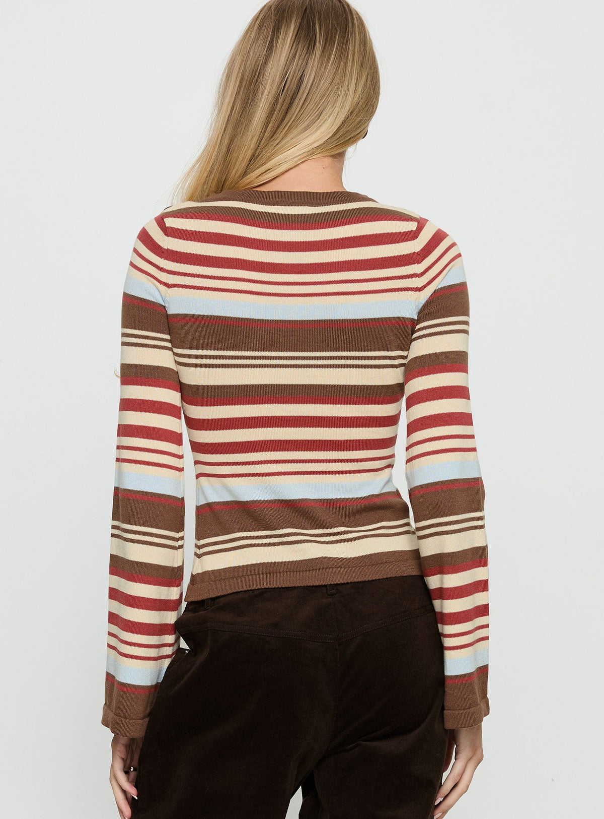 Milda Knit Cardigan Multi Stripe