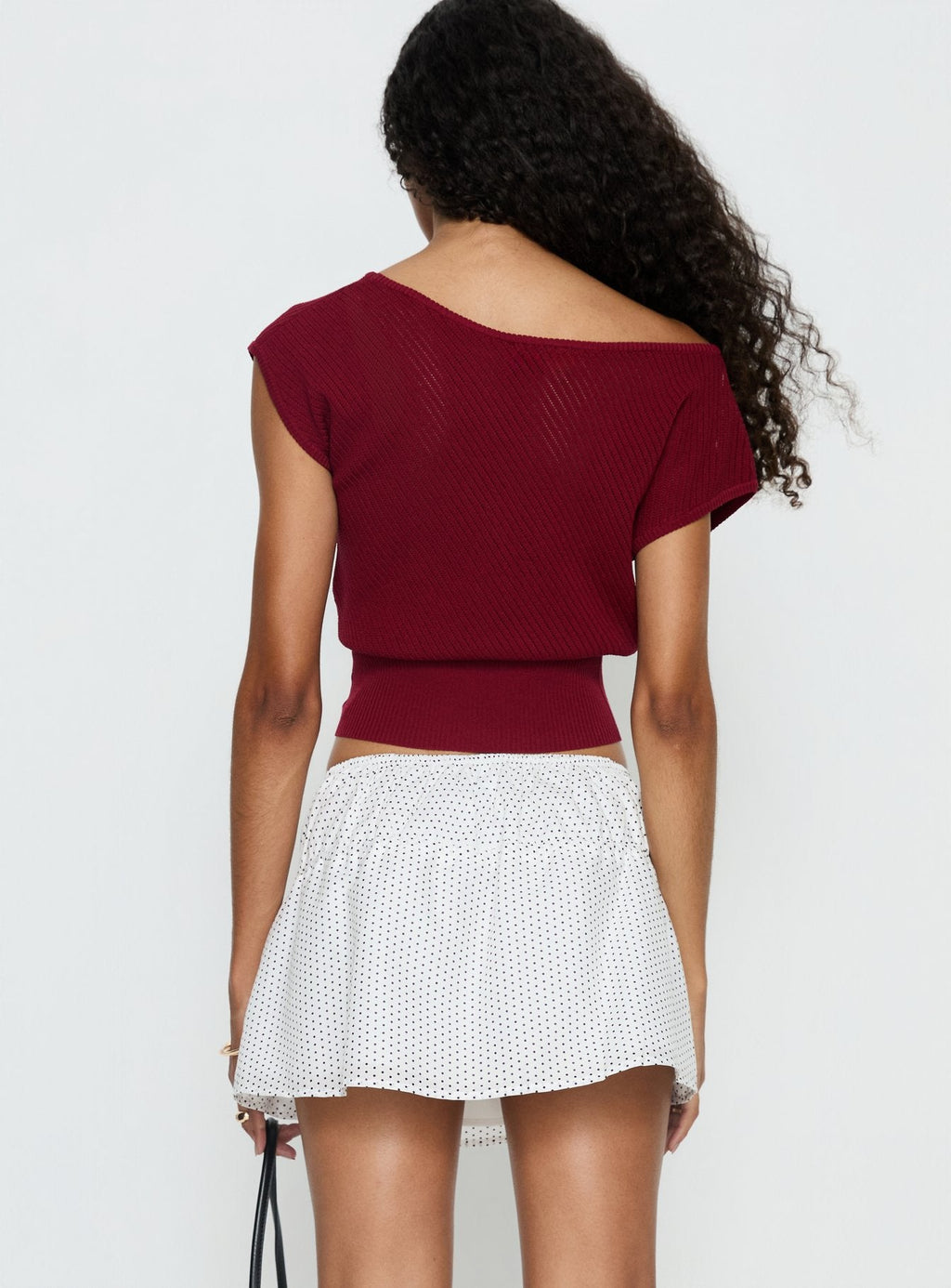 Nomi Mini Skirt White Polka Dot