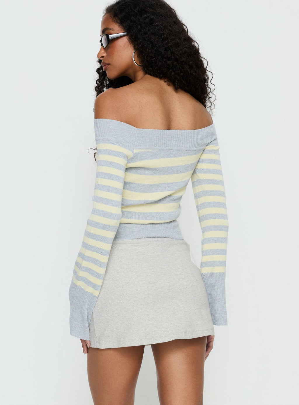 Baseline Rib Skort Grey Marle
