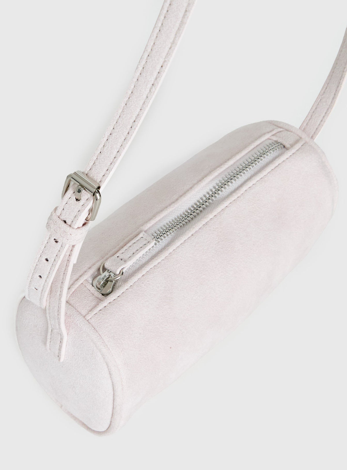 Ettalie Faux Suede Shoulder Bag Pink