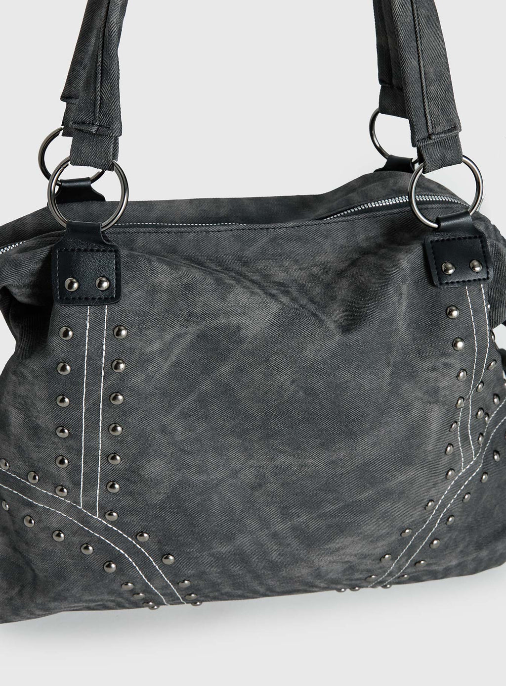 Brittin Stud Detail Shoulder Bag Black