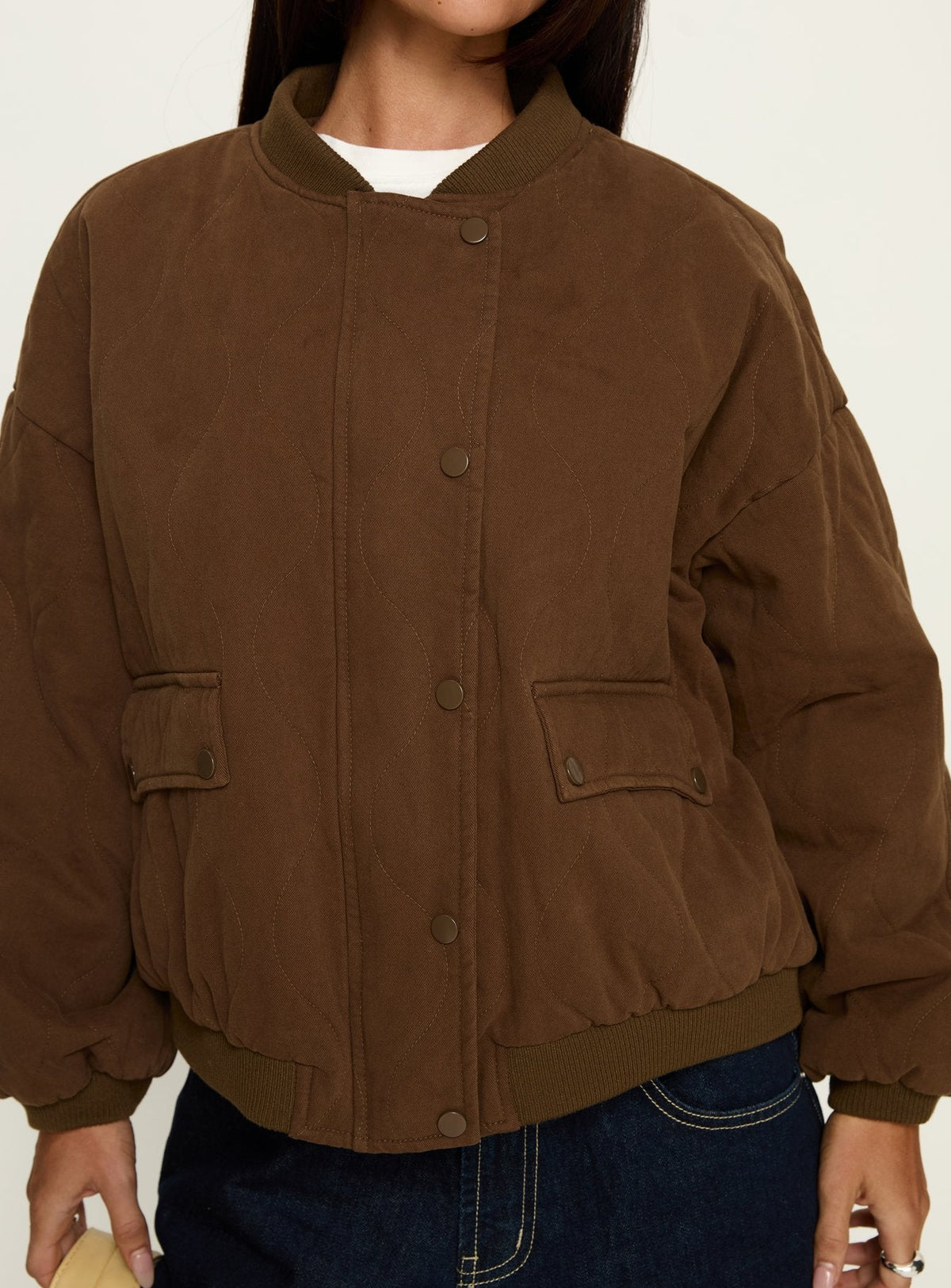 Stick Season Quilted Jacket Brown