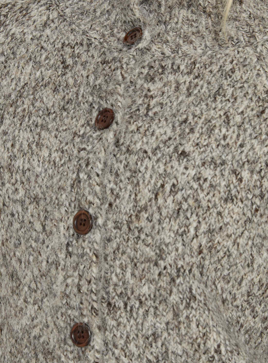 Faida Funnel Neck Knit Jumper Brown Speckle