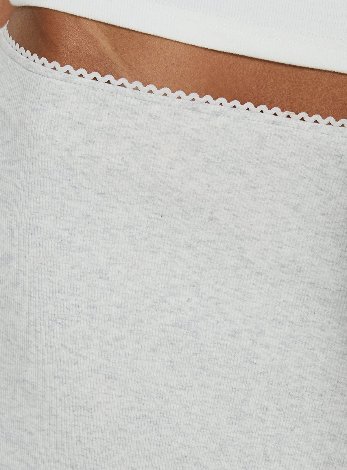 Baseline Rib Midi Skirt Grey Marle