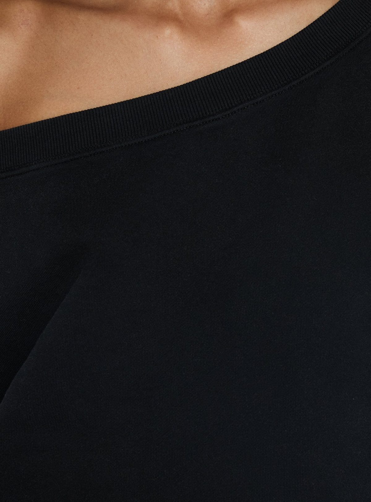 Wellness Off the Shoulder Jumper Washed Black