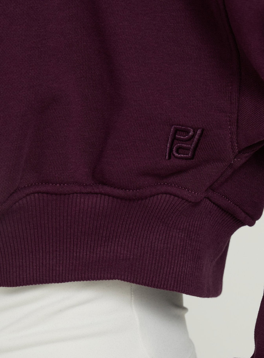 Lanna Fleece Zip Through Cropped Hoodie Plum