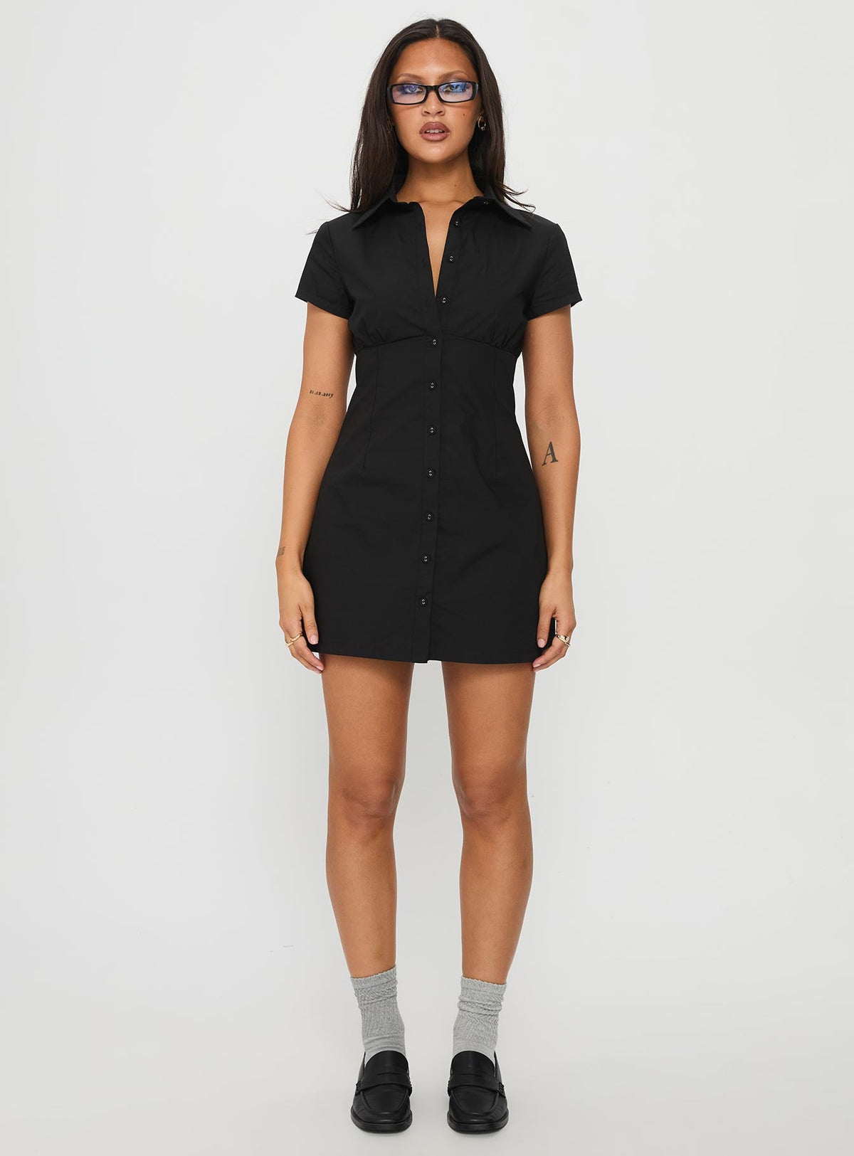 Motley Mini Dress Black