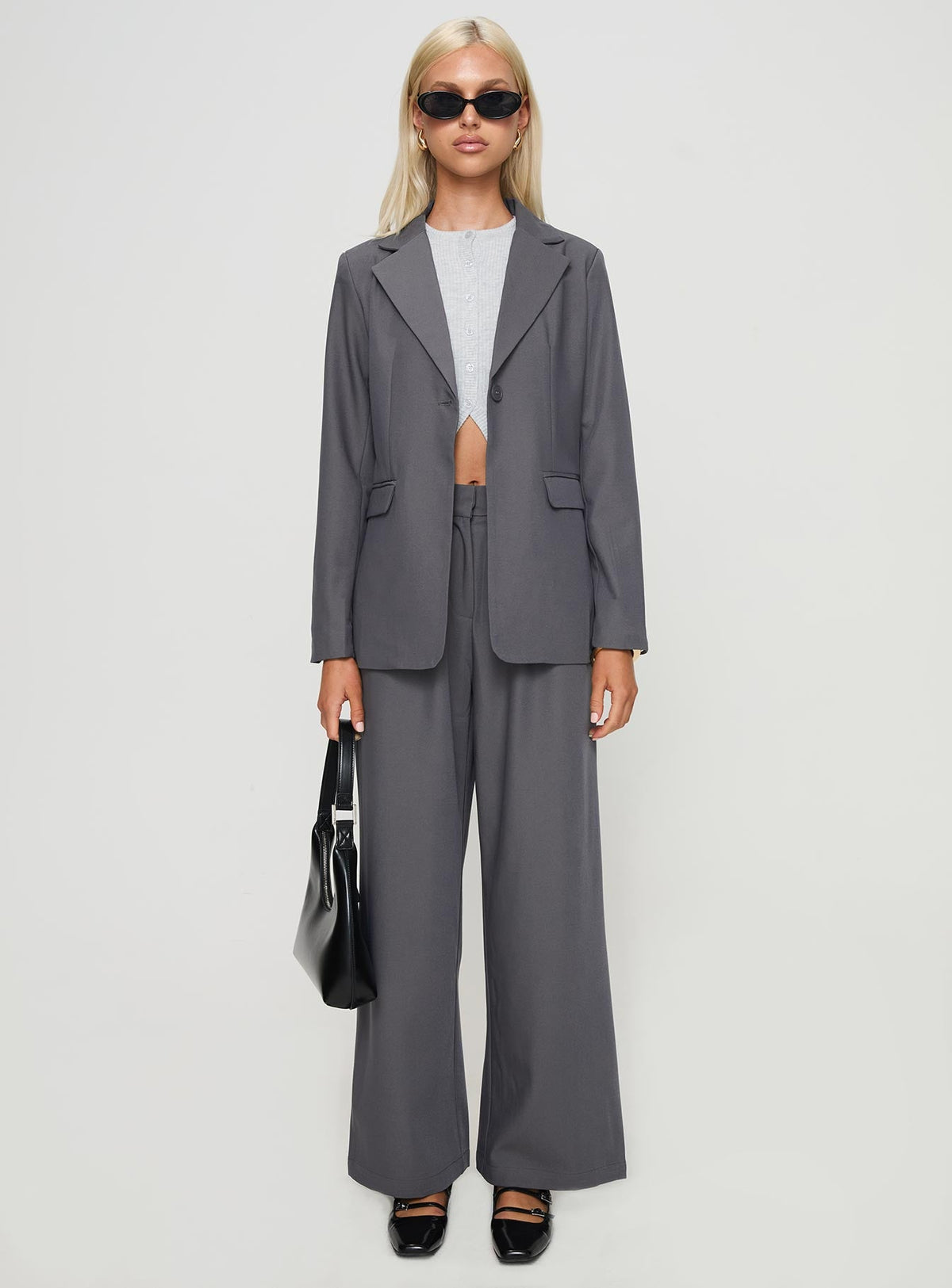 Relaxed Blazer Charcoal