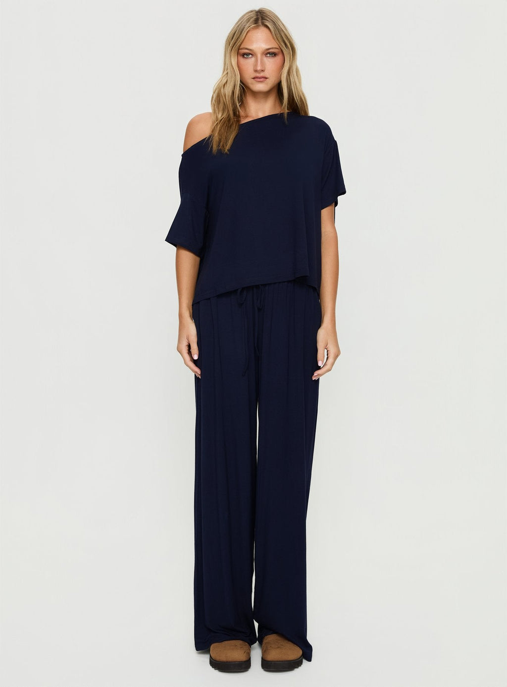 Cozy Hour Sleep Relaxed Pants Navy