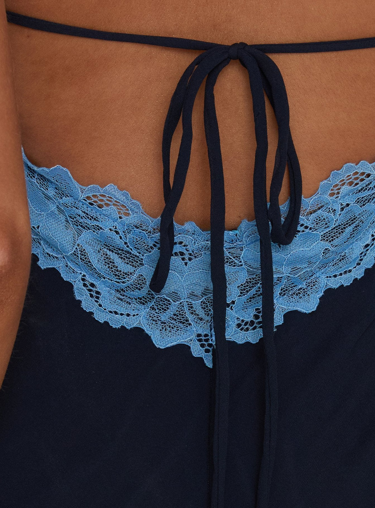 Call My Lover Lace Slip Maxi Dress Navy