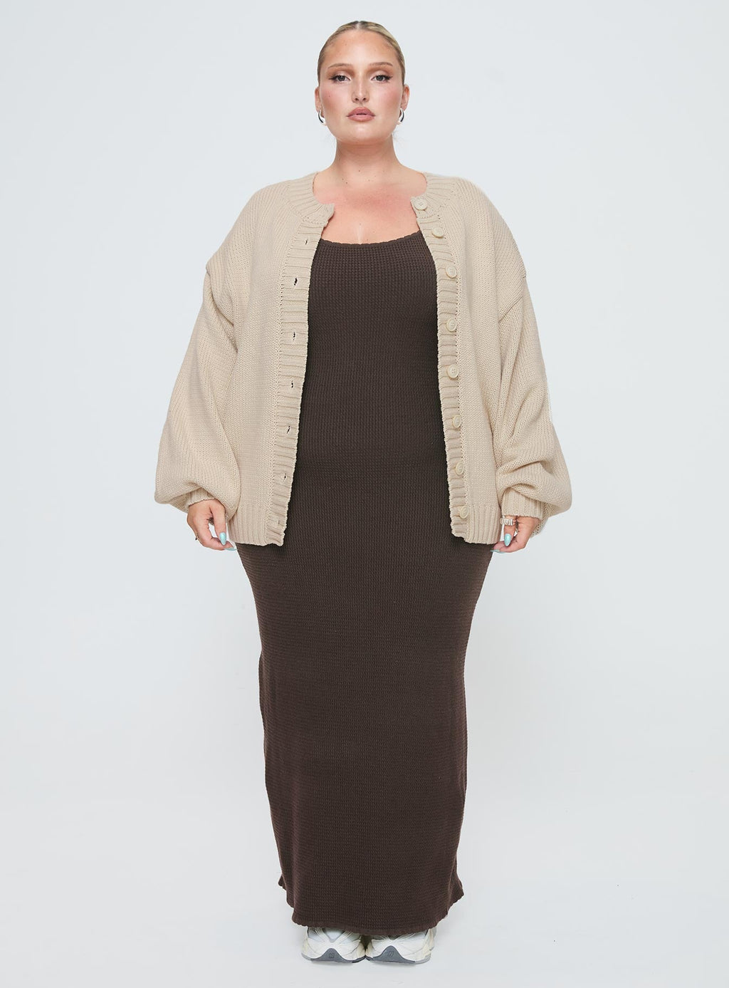 Edern Cardigan Cream Curve