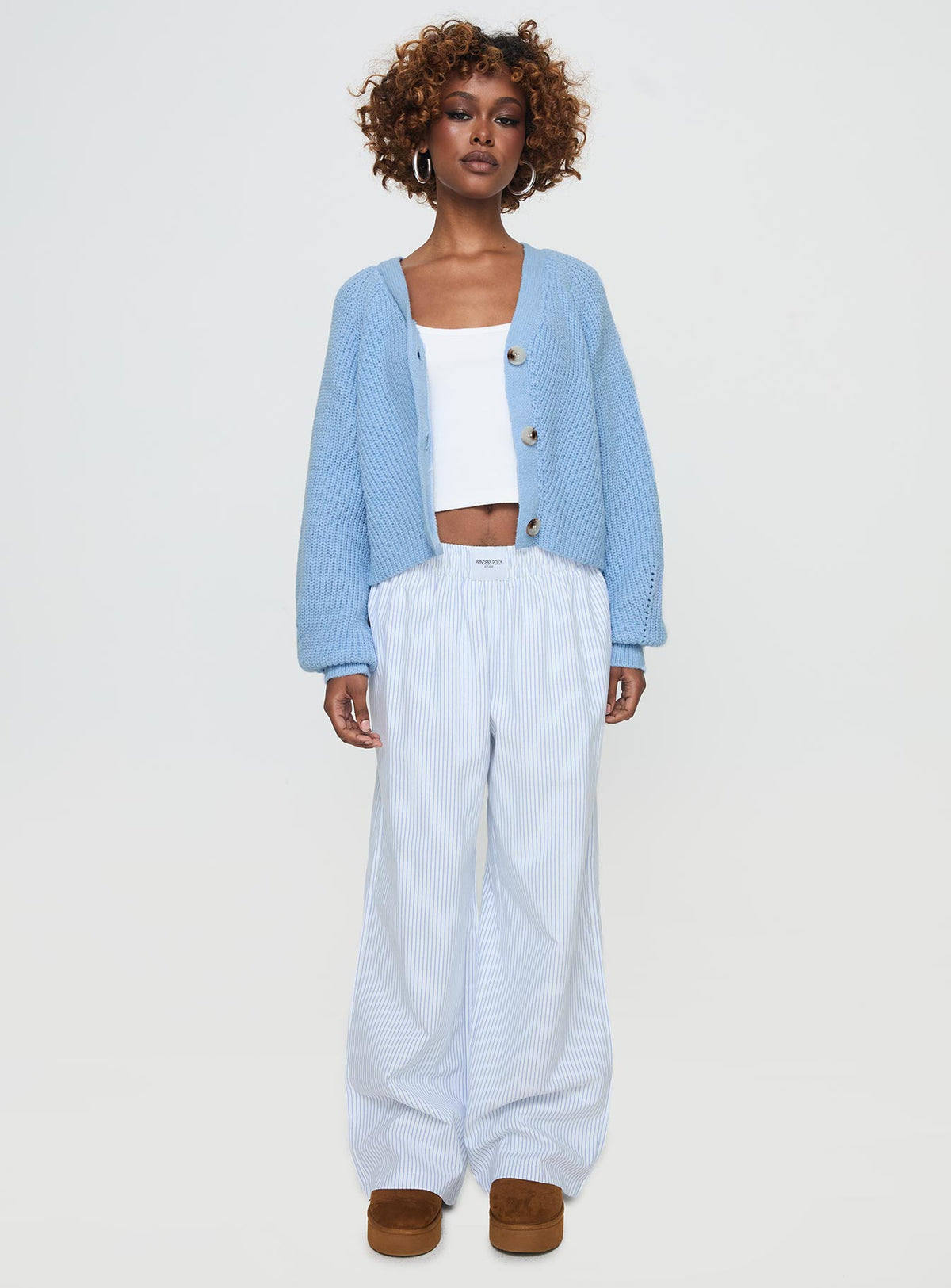 Leskie Cardigan Pale Blue