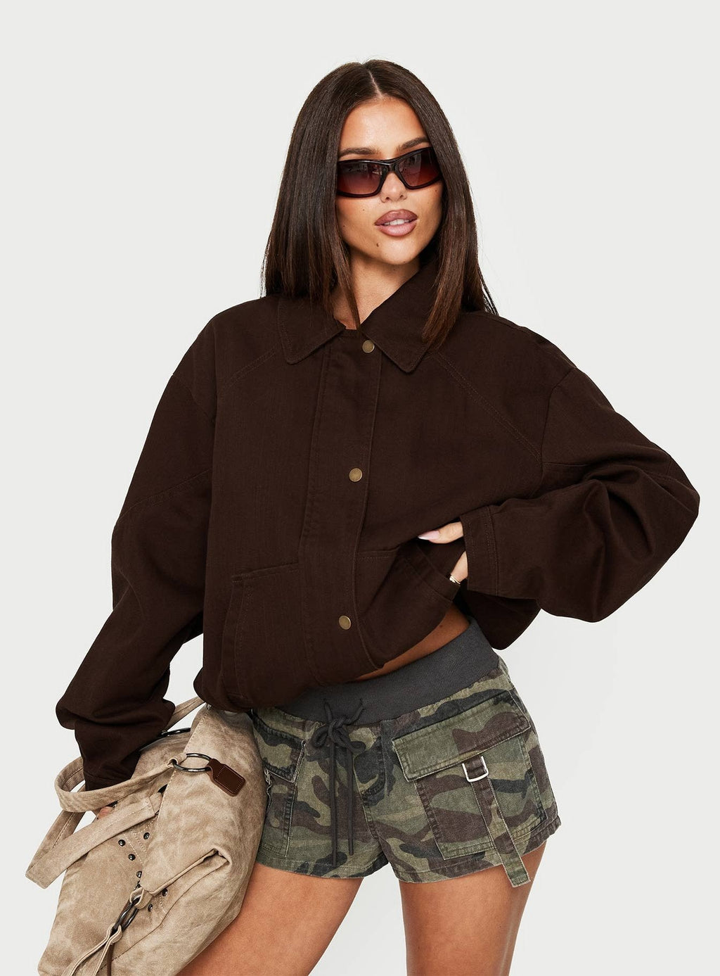 Jaxton Lightweight Denim Jacket Washed Brown