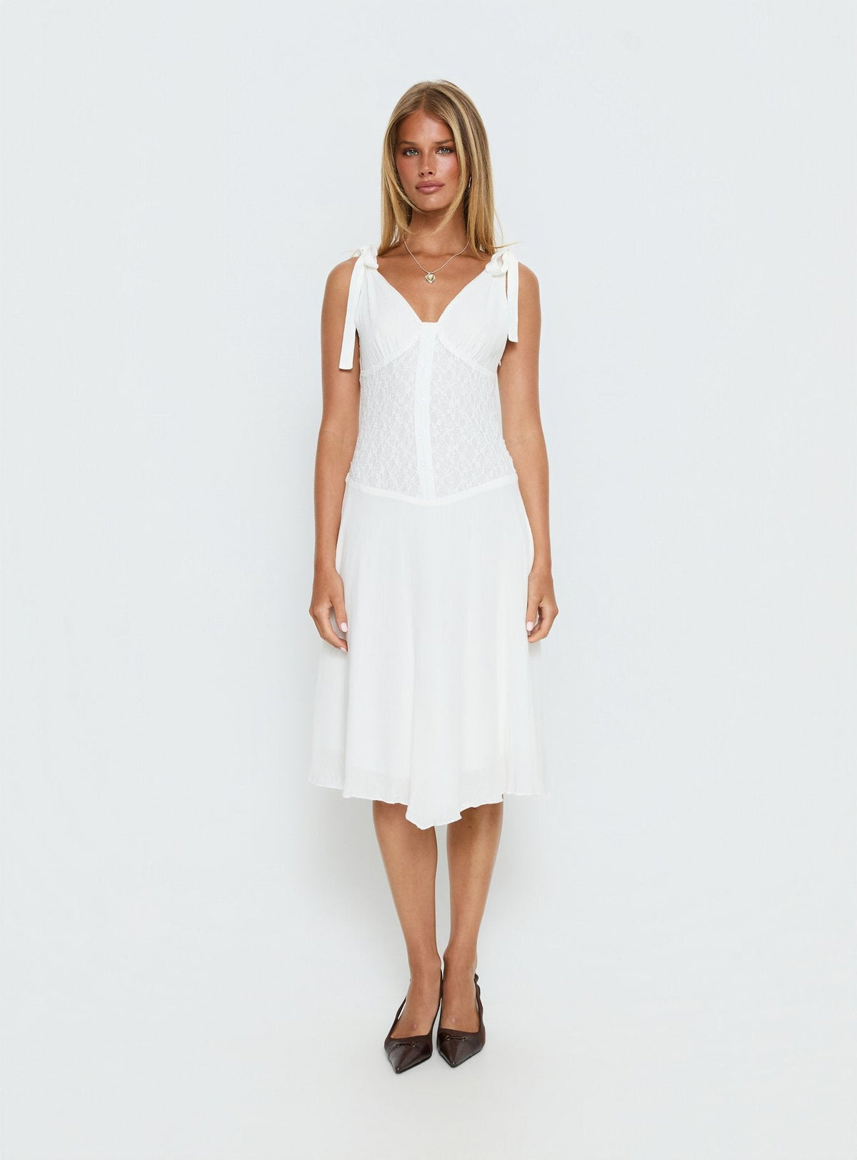 Danira Midi Dress White