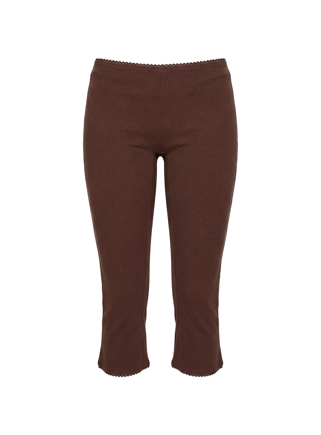 Baseline Rib Capri Pants Chocolate