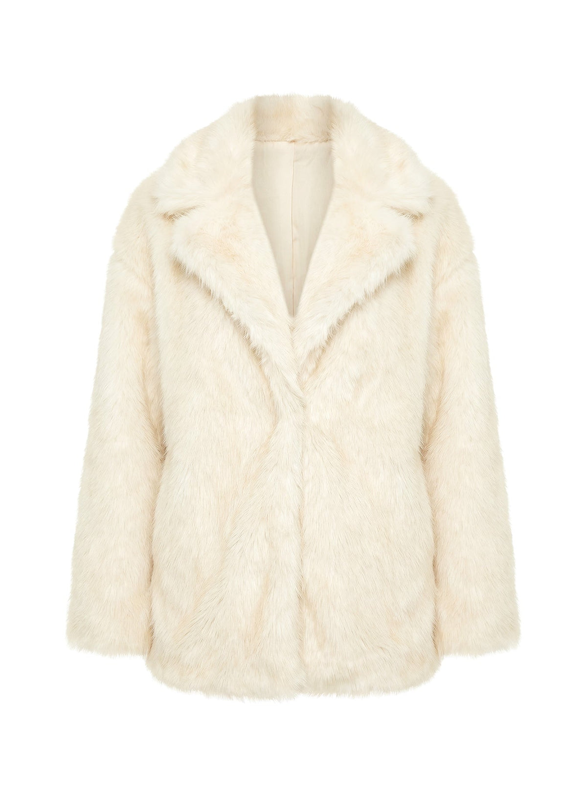 Clova Faux Fur Coat White