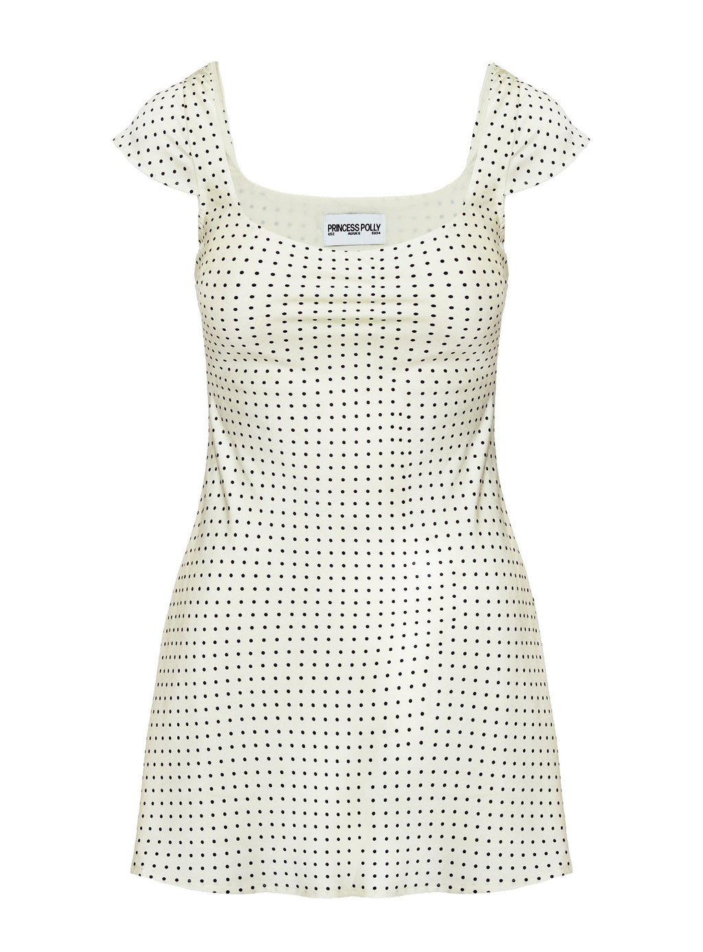 Lucienna Polka Dot Mini Dress White / Black