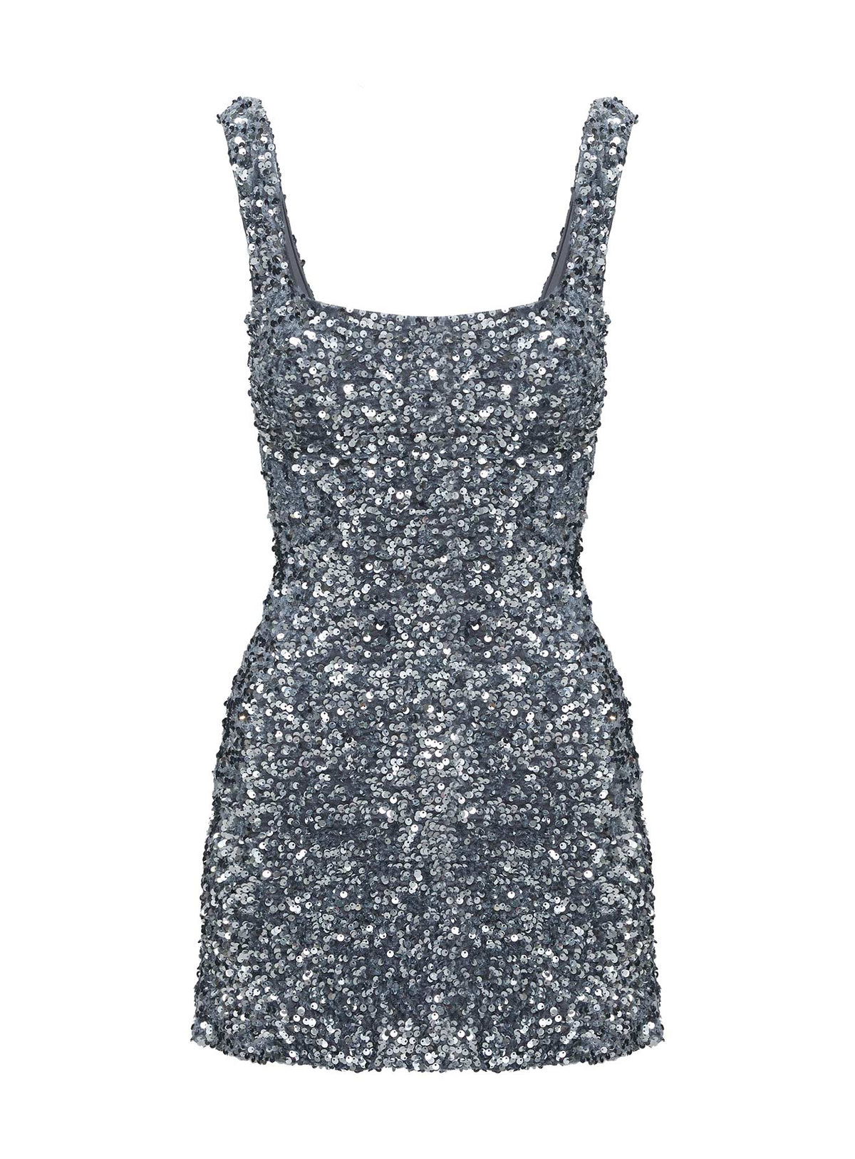 Miss Me Sequin Mini Dress Silver