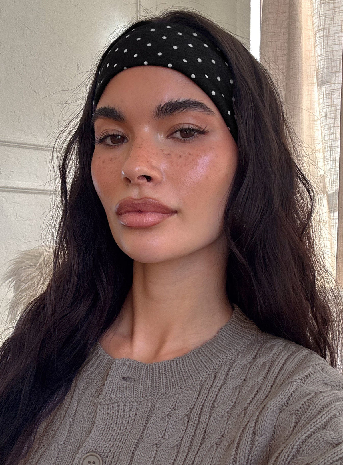 The Juney Headband Black Polka Dot
